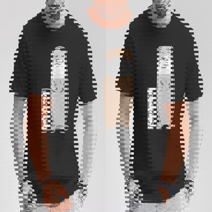 ゆるカワウソさん（Aタイプ）コツメカワウソ【どうぶつフレンズ】動物 ゆるくて かわいい イラスト Tシャツ 面白い贈り物