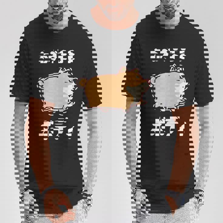 わがままボディ 犬 柴犬 太った柴犬 ぽっちゃり 犬好き かわいい おもしろ 面白い Tシャツ 面白い贈り物