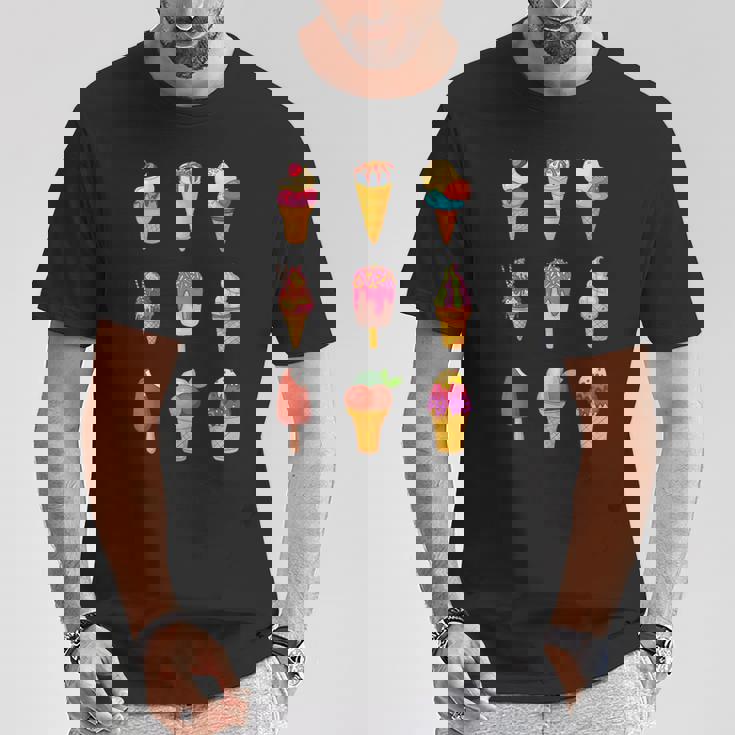 アイスクリーム アイスクリーム アイスクリーム販売ソフトアイスクリーム Tシャツ 面白い贈り物