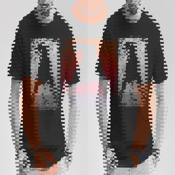 アイスホッケー プレーヤー ヴィンテージ ボーイズ アイスホッケー Tシャツ 面白い贈り物