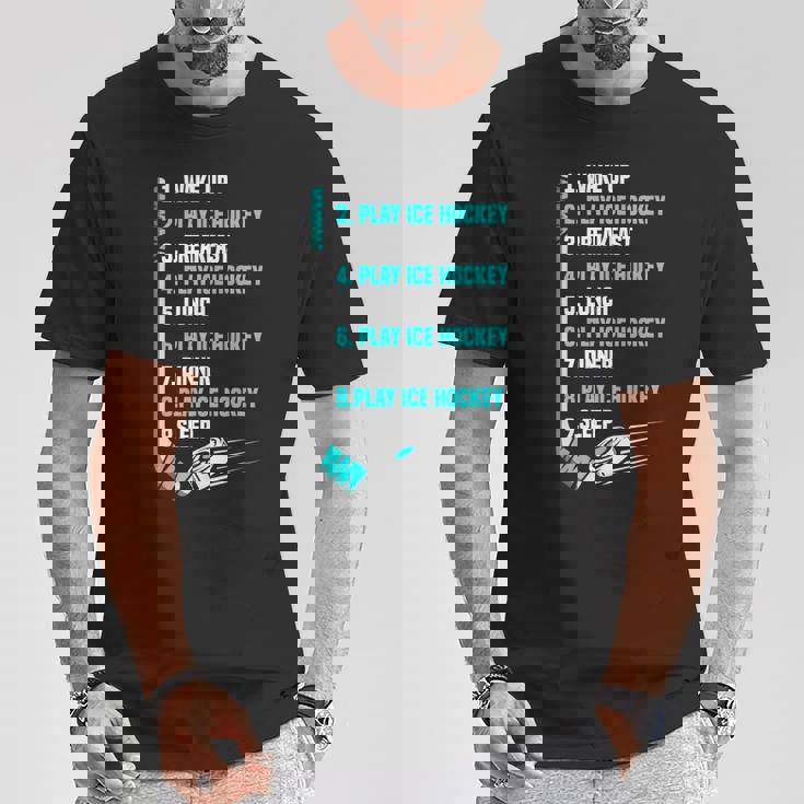 アイスホッケーデー 面白い アイスホッケー Tシャツ 面白い贈り物