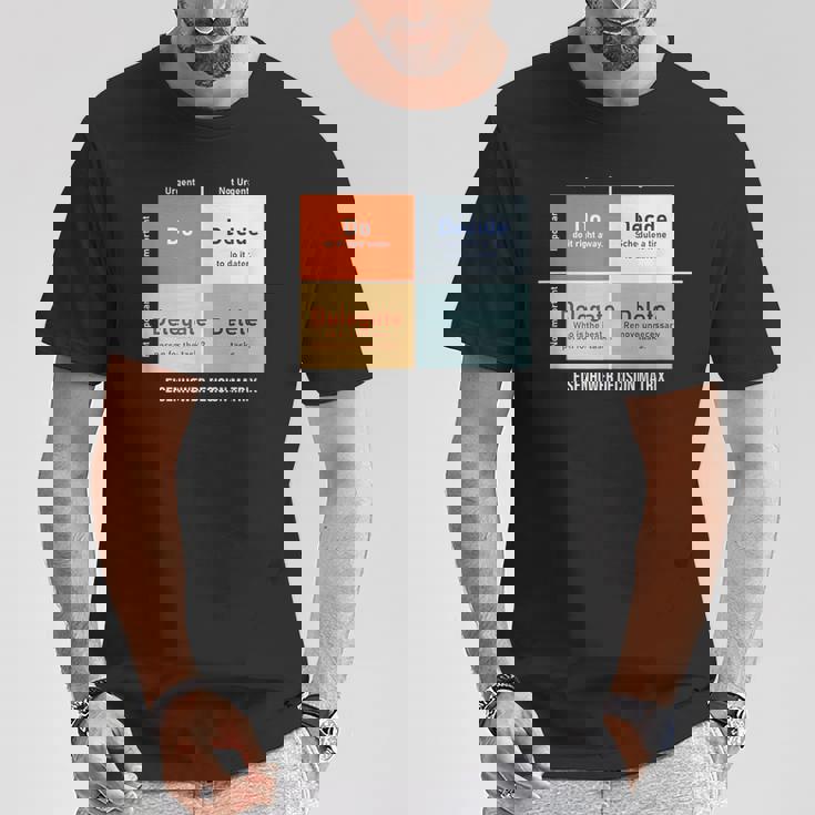 アイゼンハワー意思決定マトリックスのイラスト Tシャツ 面白い贈り物