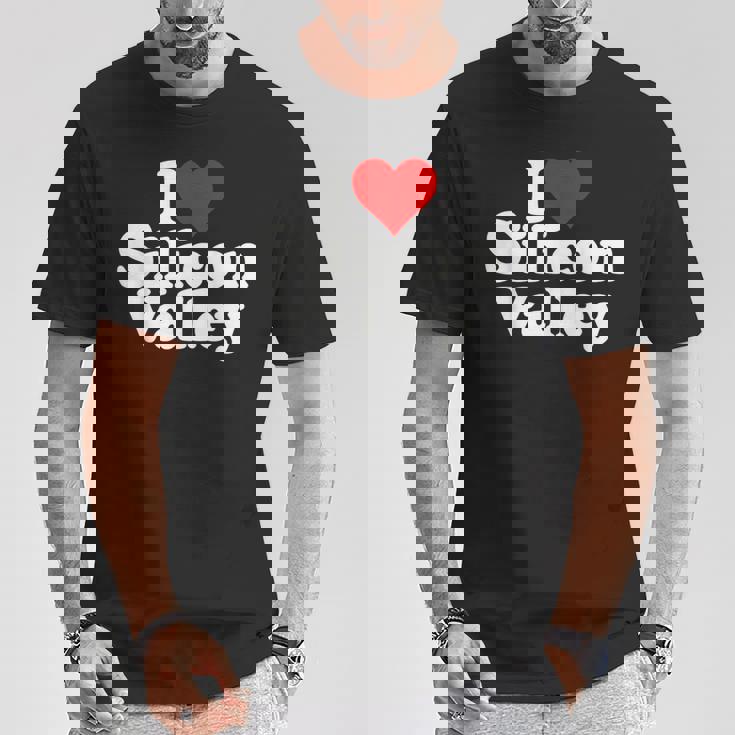 アイラブハートシリコンバレーv カリフォルニア Tシャツ 面白い贈り物