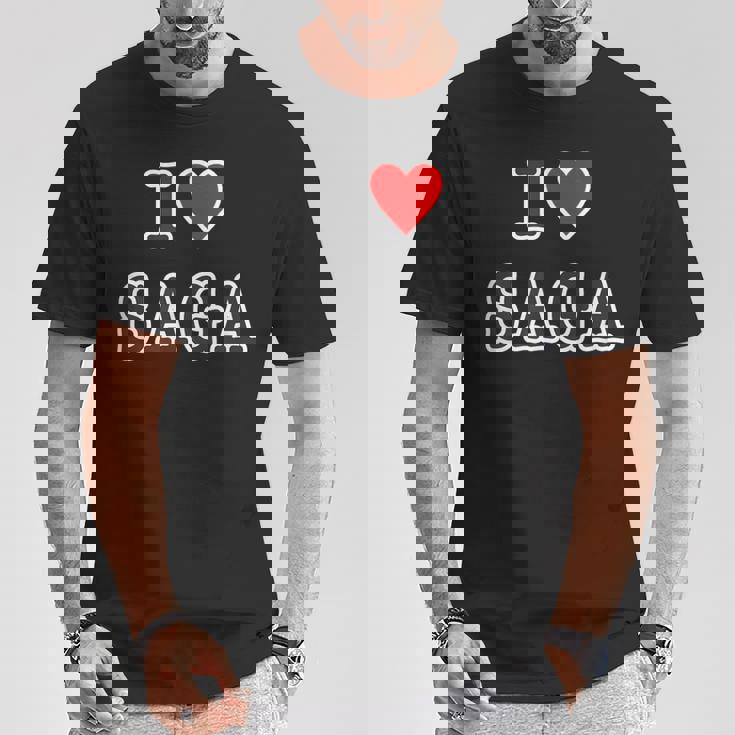 アイラブ・Saga 佐賀（I Love ハート）【47都道府県】ジモt ティ 地元 旅行 グッズ お土産 面白 Tシャツ 面白い贈り物