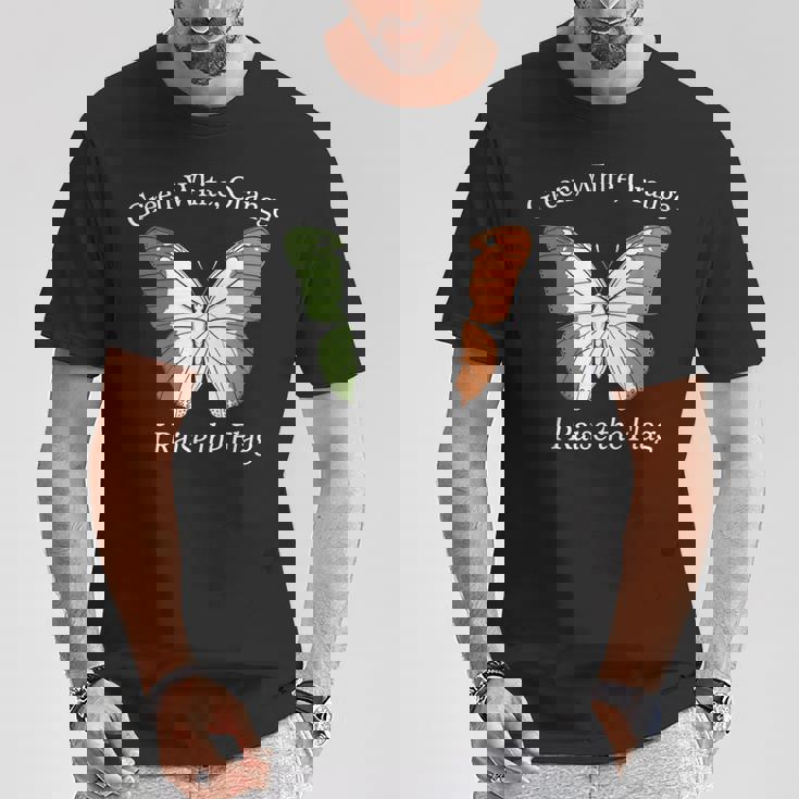 アイルランド、緑、白、オレンジの国旗を誇り Tシャツ 面白い贈り物