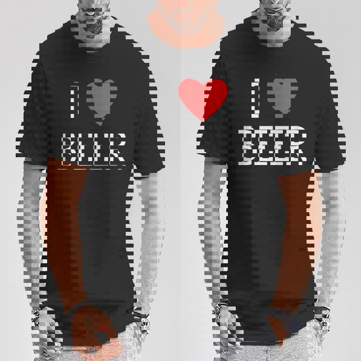 アイ・ラブ・ビール Tシャツ 面白い贈り物