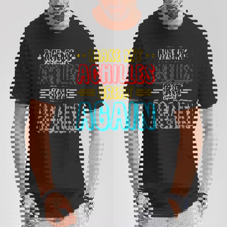 アキレス手術の回復、アキレス膝、回復手術 Tシャツ 面白い贈り物