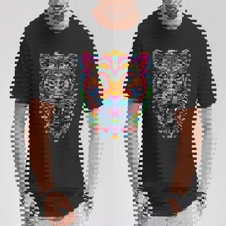 アステカ神 ジャガー ネイティブ メキシカン プライド ケツァルコアトル マヤ人 Tシャツ 面白い贈り物