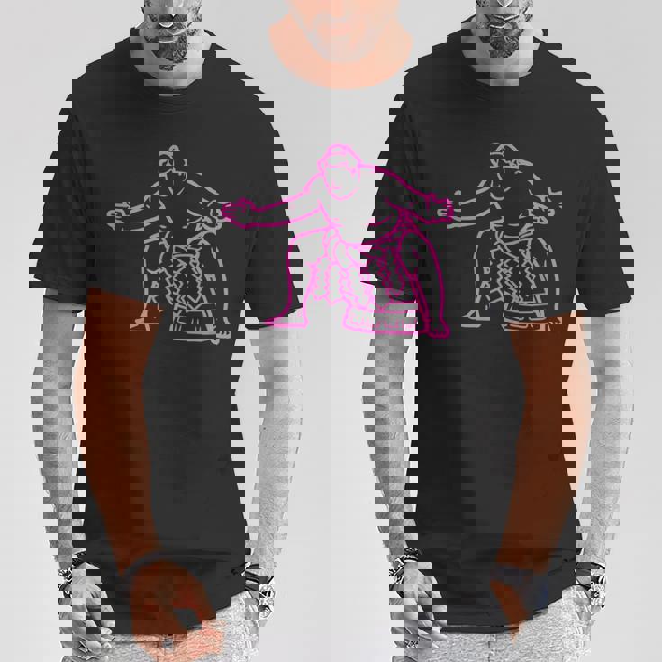 アスレチック相撲インスピレーションシルエット Tシャツ 面白い贈り物