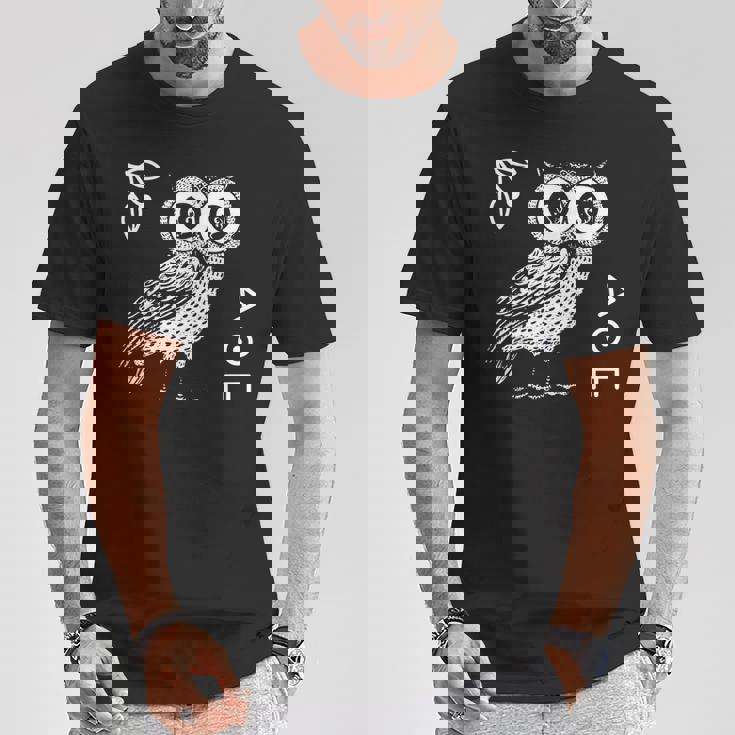 アテナのフクロウ ギリシャ神話 古代ギリシャ Tシャツ 面白い贈り物