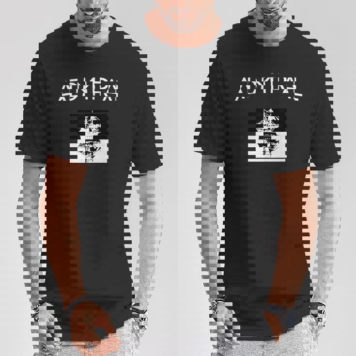 アドミラル ヴィンテージ レトロ 面白い 帆船 ギフト Tシャツ 面白い贈り物