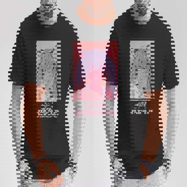 アニメガール猫少女日本蒸気波美少女美少女。 Tシャツ 面白い贈り物