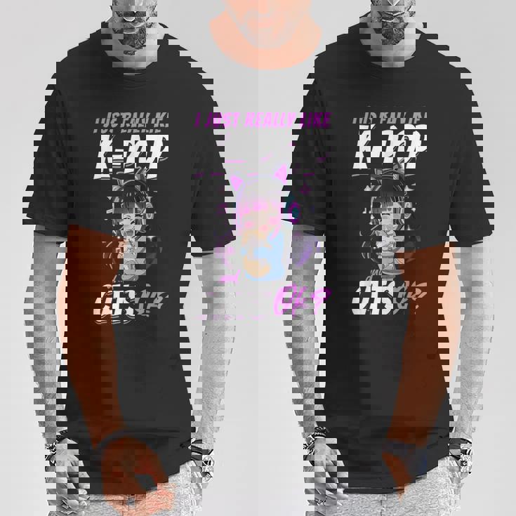 アニメ・猫 K-Pop Tシャツ 面白い贈り物