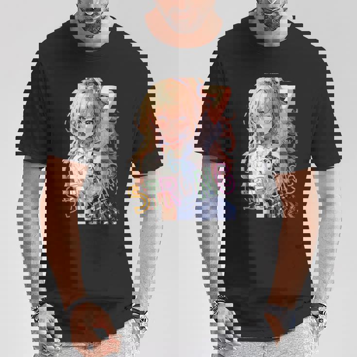 アニメ風イラスト ギャル 最強 可愛い女の子 Tシャツ 面白い贈り物