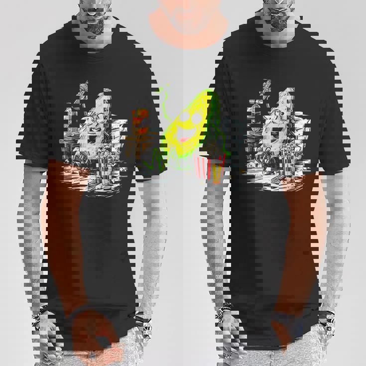 アボカド リラックス 持株 おやつ アート フルーツ モチーフ アボカド Tシャツ 面白い贈り物