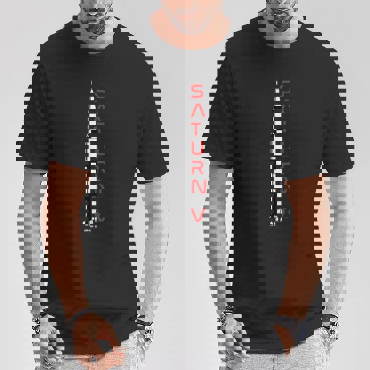 アポロ11号サターンv型月面宇宙ロケット Tシャツ 面白い贈り物