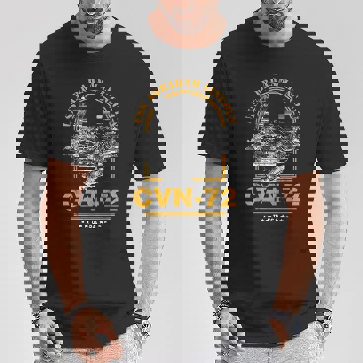 アメリカ海軍航空母艦 Cvn-72 エイブラハム・リンカーン Uss Abraham Lincoln Tシャツ 面白い贈り物