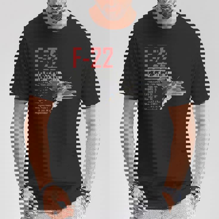 アメリカ航空機ステルス戦闘機 F22 ラプター Tシャツ 面白い贈り物