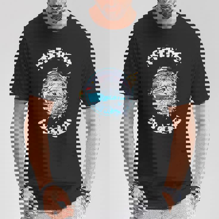 アラスカの魚アラスカの野生の鮭のお土産釣りアラスカ Tシャツ 面白い贈り物