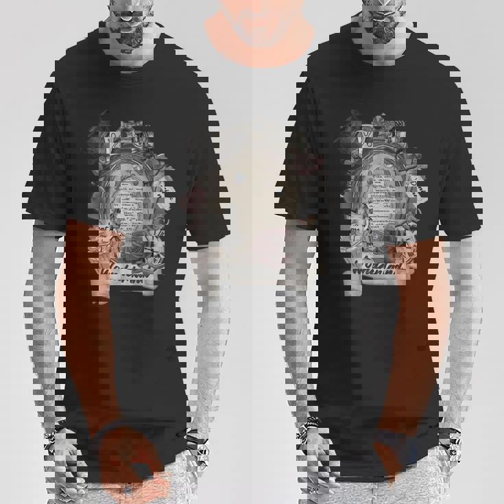 アリス & チェシャーキャット ワンダーランド エレメント Tシャツ 面白い贈り物