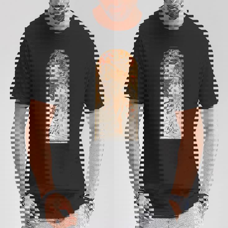 アルフォンス・マリア・ミュシャの「四季」-秋 Tシャツ 面白い贈り物