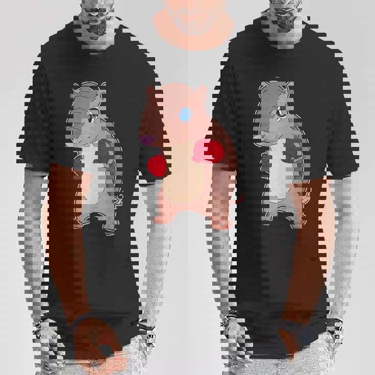 アルマジロ ボクサー ボクシンググローブ ボクシング Tシャツ 面白い贈り物