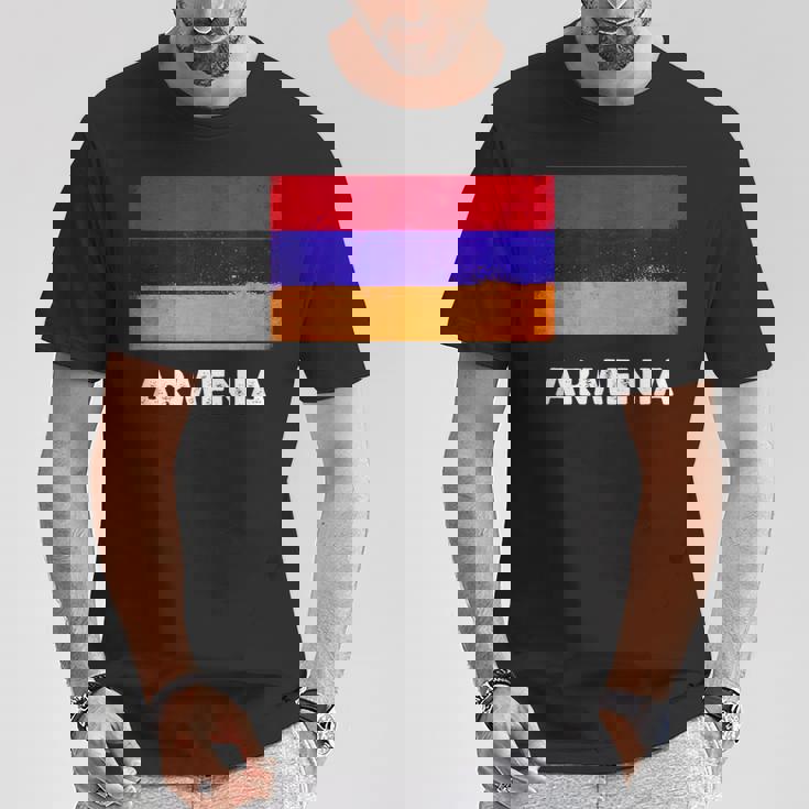 アルメニア国旗tシャツ Tシャツ 面白い贈り物