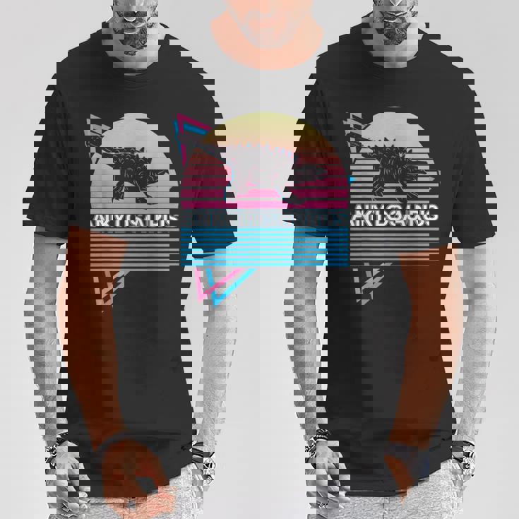 アンキロサウルス 恐竜 レトロ Tシャツ 面白い贈り物