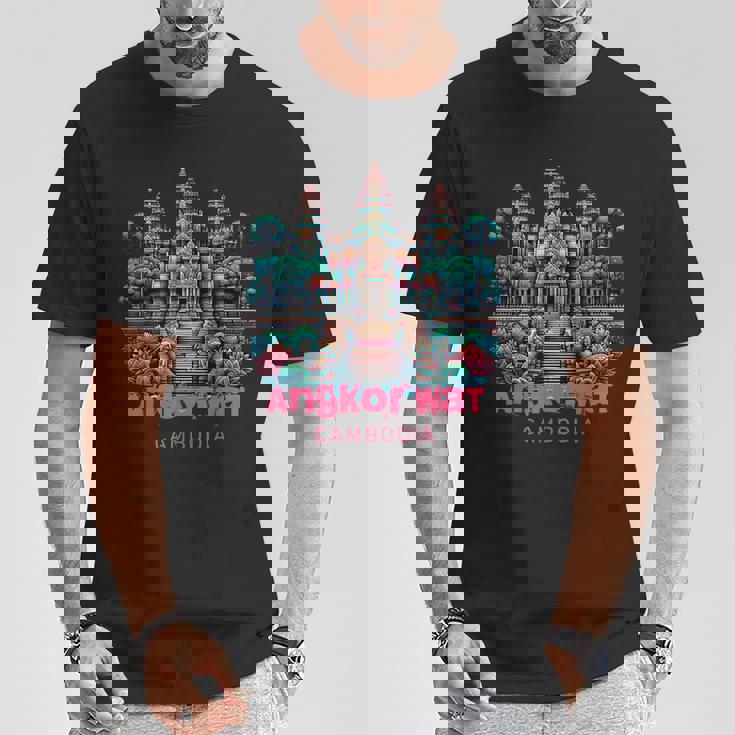 アンコールワット ヒンドゥー教寺院 シェムリアップ カンボジア Tシャツ 面白い贈り物