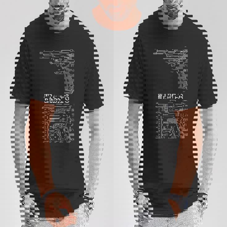 アンティークヴィンテージ第二次世界大戦 ワルサー P38 ガンコレクター用 Tシャツ 面白い贈り物