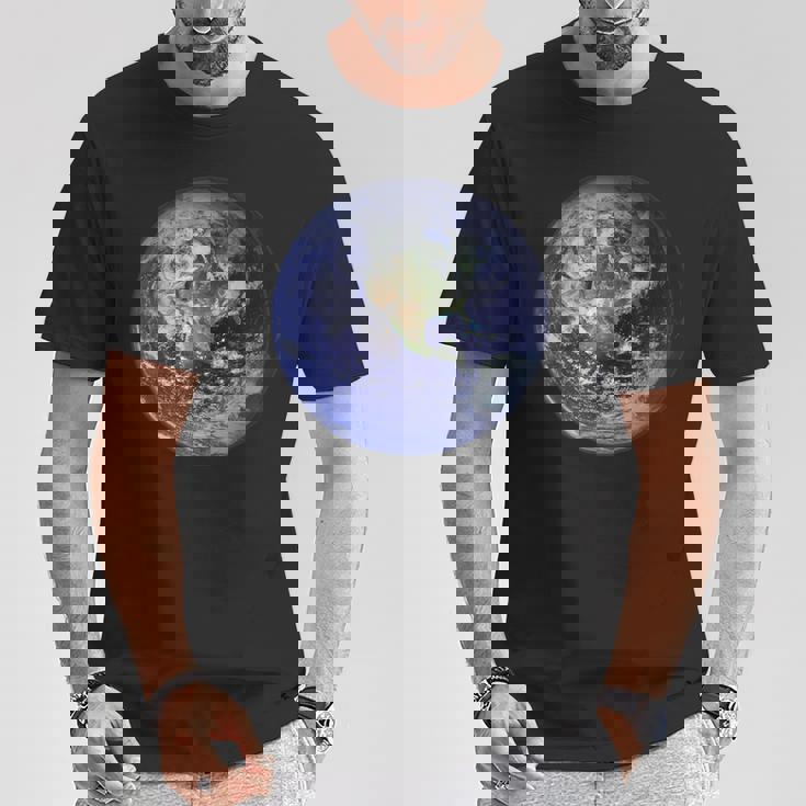 アースプラネット 地球 北米 平球 宇宙雲 Tシャツ 面白い贈り物