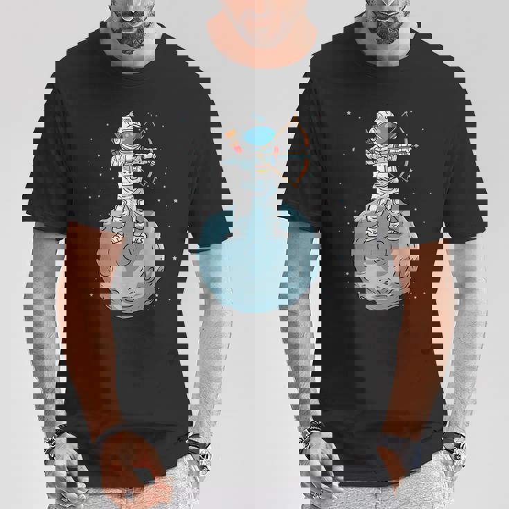 アーチェリーシャツキッズロングボウ宇宙飛行士ギフトキッズボウアーチェリー Tシャツ 面白い贈り物