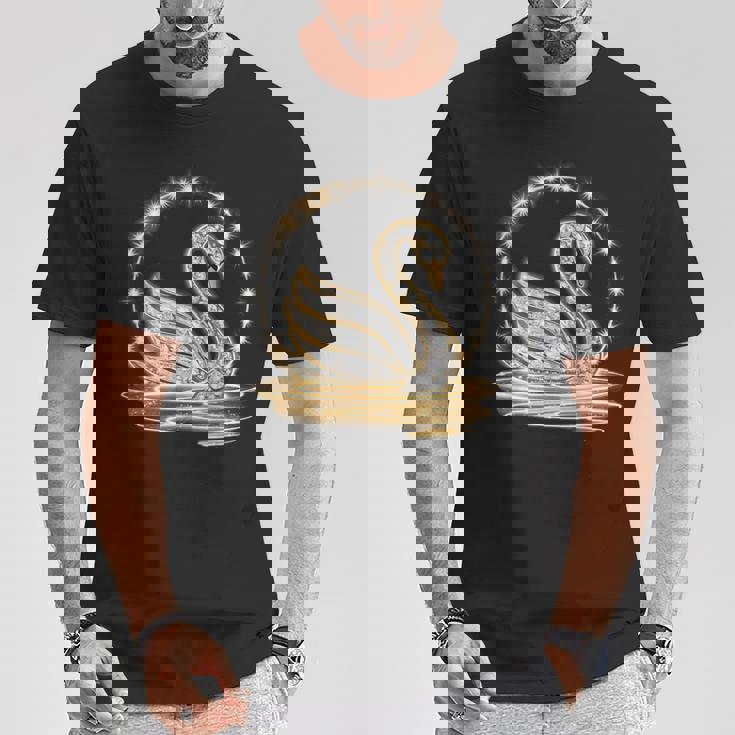 アート プリント モチーフとしての美しい白鳥、ギフトのアイデア Tシャツ 面白い贈り物