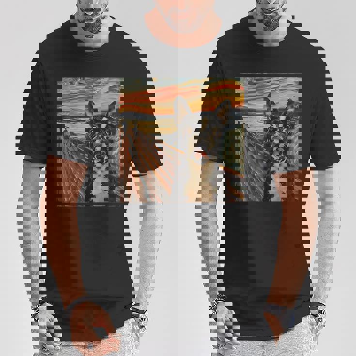 アート、面白いボストン テリア Tシャツ 面白い贈り物