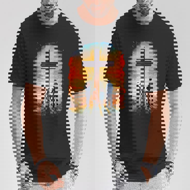 イエスキリストの十字架 – サンライズネイチャークリスチャン Tシャツ 面白い贈り物