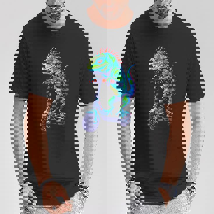 イグアナスクーター Tシャツ 面白い贈り物