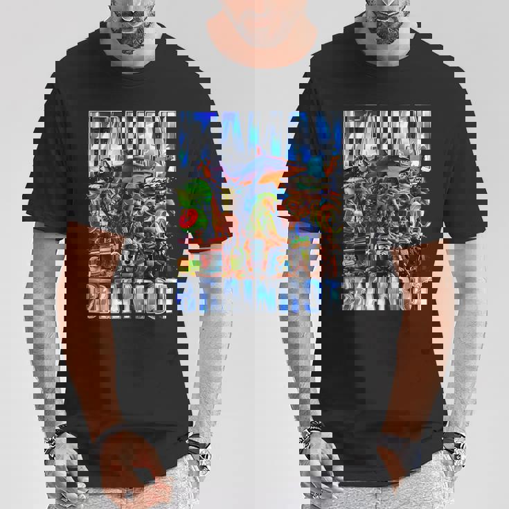 イタリア ブレイン ブートレッグ レトロ ミーム シャーク トラレロ トラララ Tシャツ 面白い贈り物