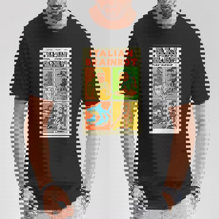 イタリアのブレインロットコミックポスター Tシャツ 面白い贈り物