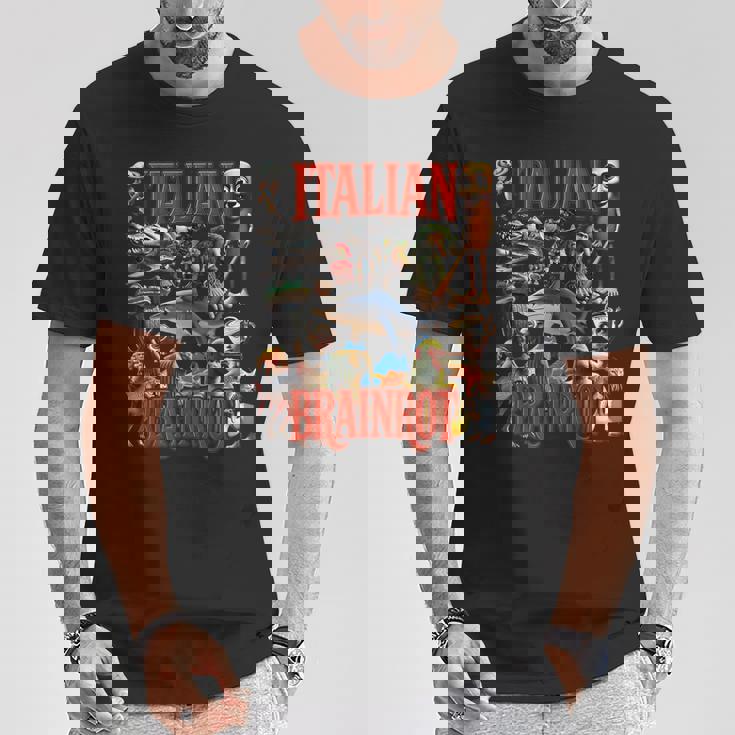 イタリアンブレイン レッド ウイルス ミーム マニア グラフィック Tシャツ 面白い贈り物