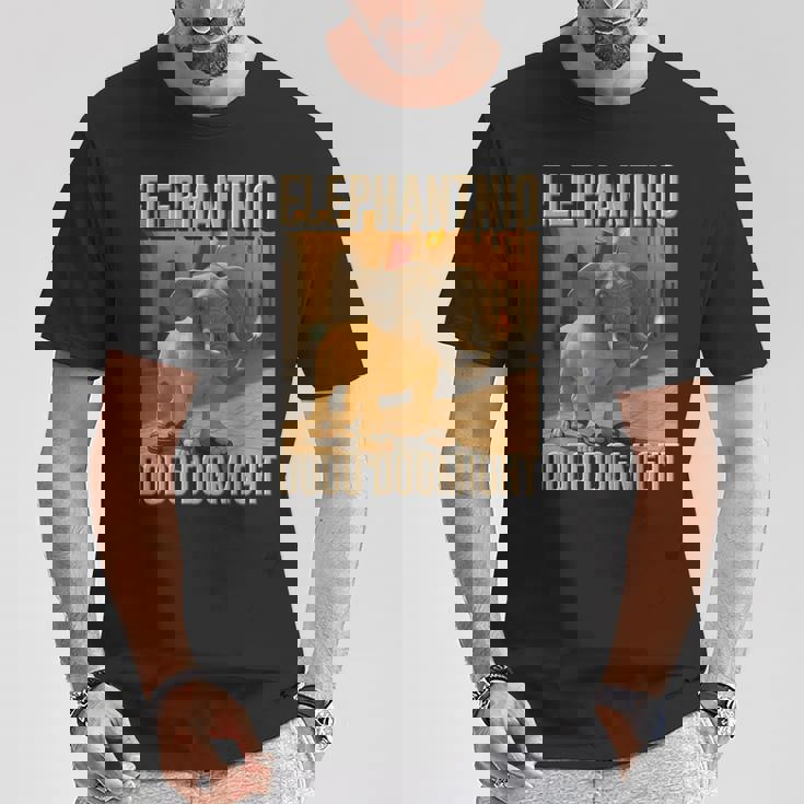 イタリアンブレインロットキャラクター エレファントニオ・ドードー ドッグマイ・ミーム Tシャツ 面白い贈り物