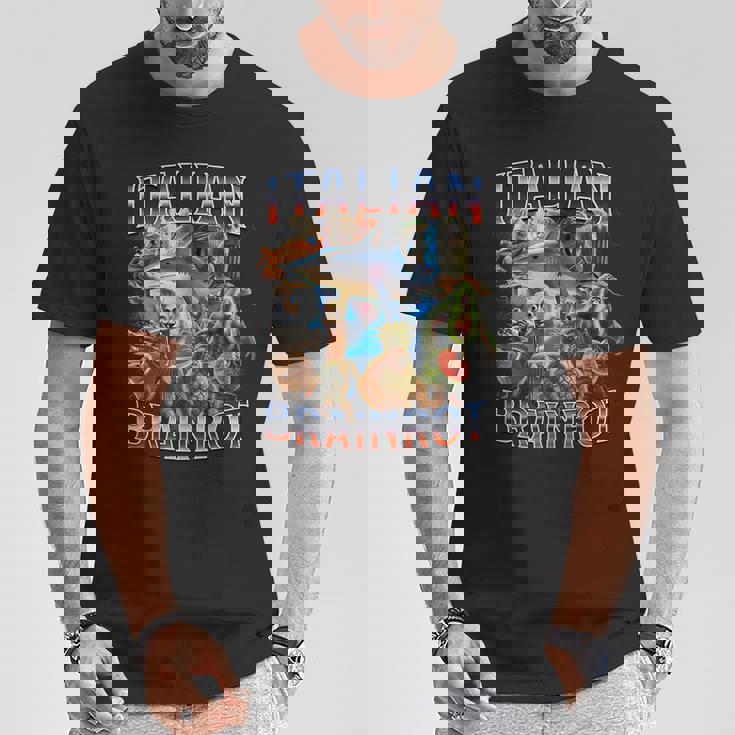 イタリアンブレインロット面白いイタリアンブレインロットミーム Tシャツ 面白い贈り物