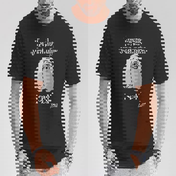 インスピレーションを与える引用句 パブロ・ピカソ Tシャツ 面白い贈り物