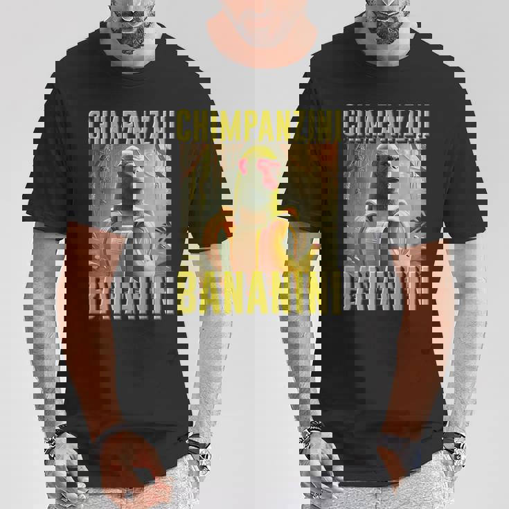 インターネットミーム 陽気なaiモンスタージョーク チンパンジーニ バナニーニ Tシャツ 面白い贈り物