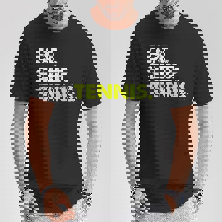 イート・スリープ・テニス Tシャツ 面白い贈り物