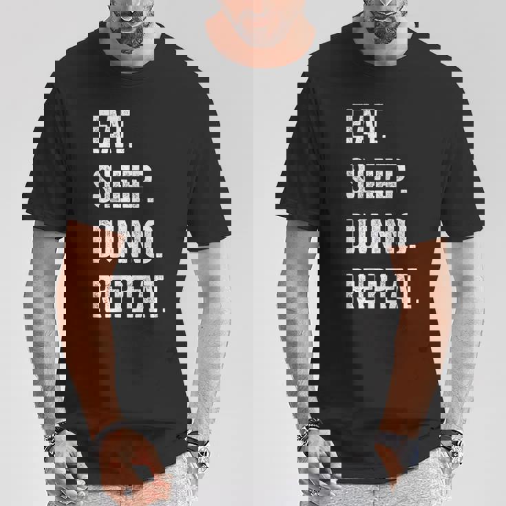 イート・スリープ・ディスクダンノ・リピート Tシャツ 面白い贈り物