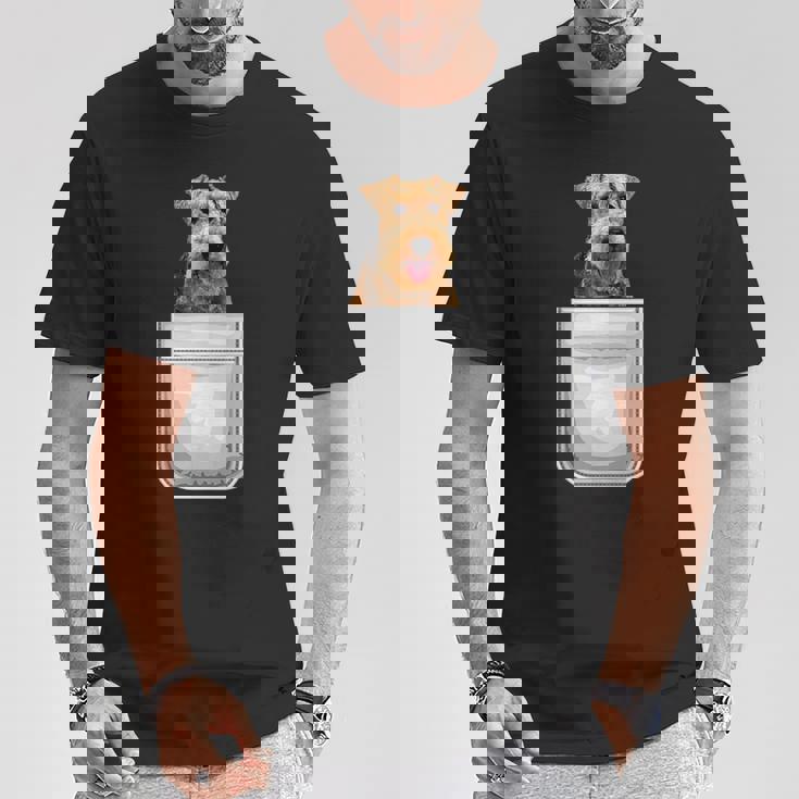 ウェルシュテリア パピー ドッグ ポケット入り Tシャツ 面白い贈り物