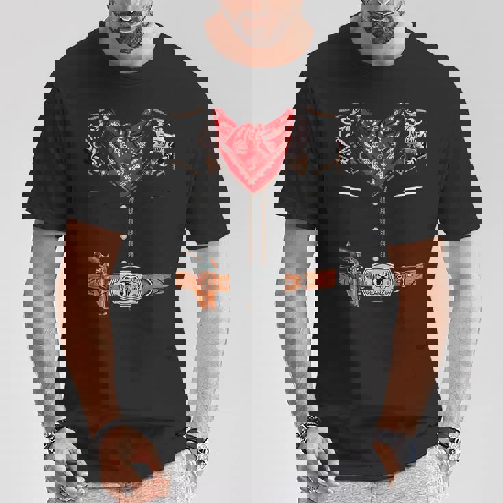 ウエスタン保安官 カウボーイベスト ハロウィンコスチューム Tシャツ 面白い贈り物