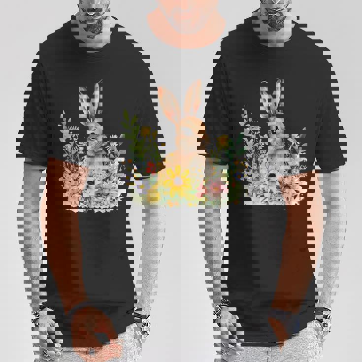 ウサギの恋人 グラフィックデザイン ウサギ オーナー。 Tシャツ 面白い贈り物