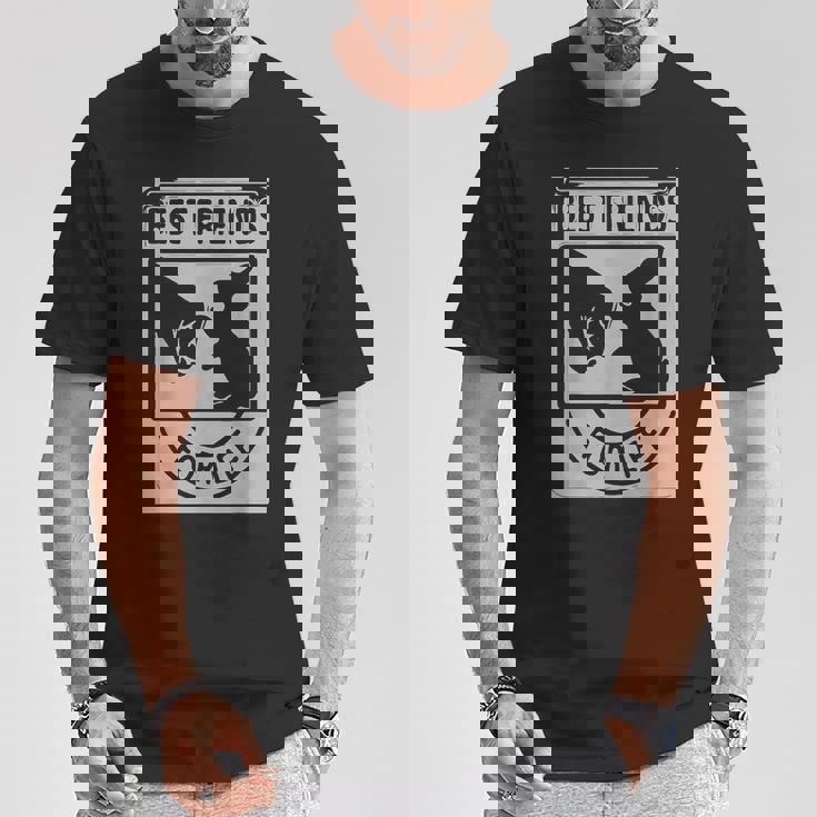 ウサギの親友 ライフ ペットギフト Tシャツ 面白い贈り物