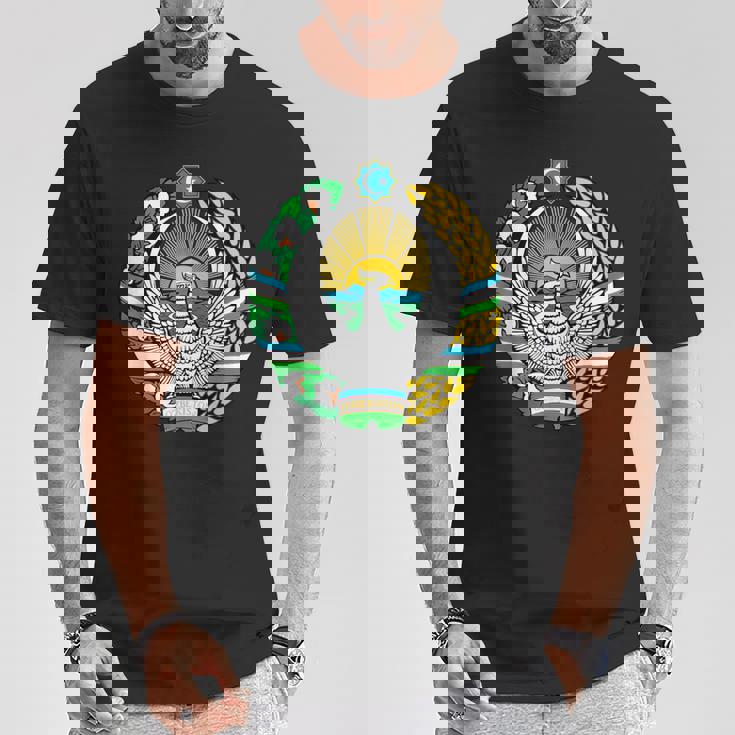 ウズベキスタン 紋章 旗 ウズベキスタン Tシャツ 面白い贈り物